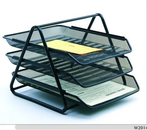 Metal mesh office paper tray