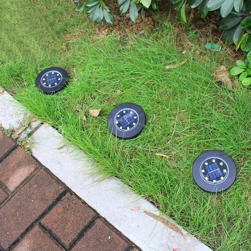 Outdoor waterproof Lawn Buried Solar powered yard powered buried spotlight Solar LED grass underground inground garden light