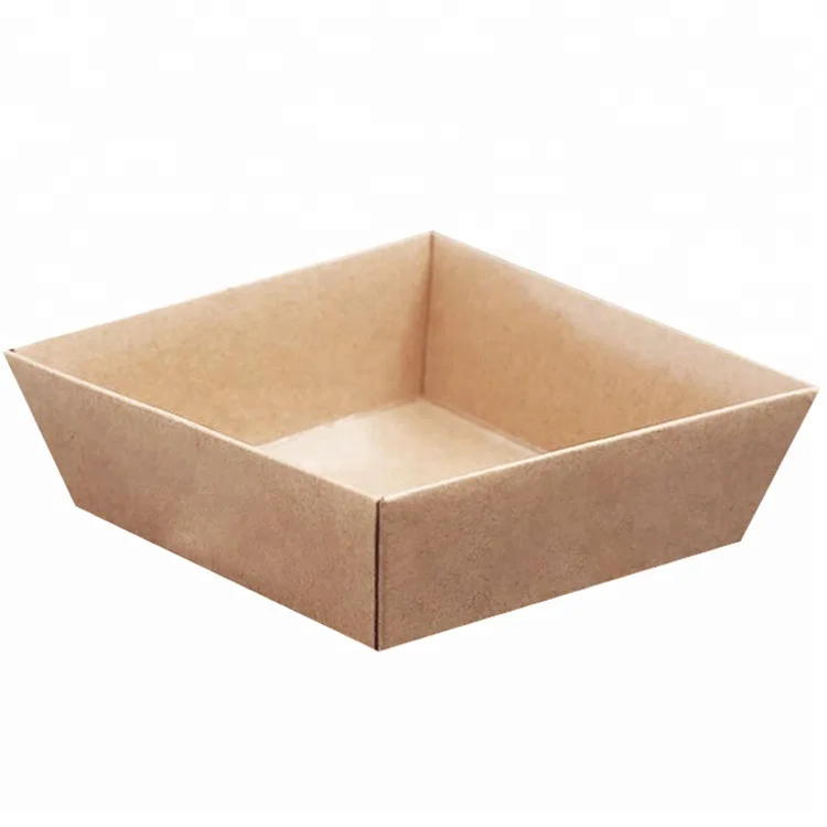 Biodegradable cardboard paper food tray for hot dog