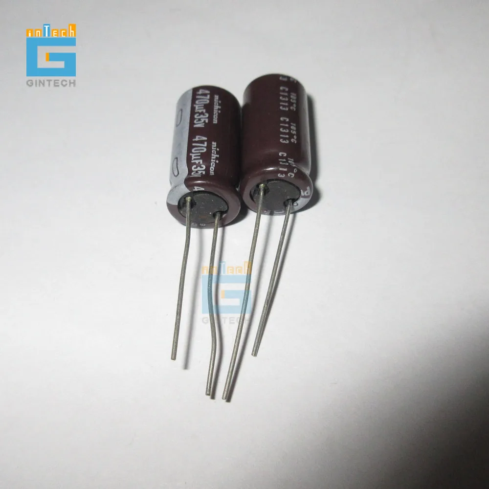 Nichicon electrolytic capacitor 470uf35v PW series 35v470uf 10*20