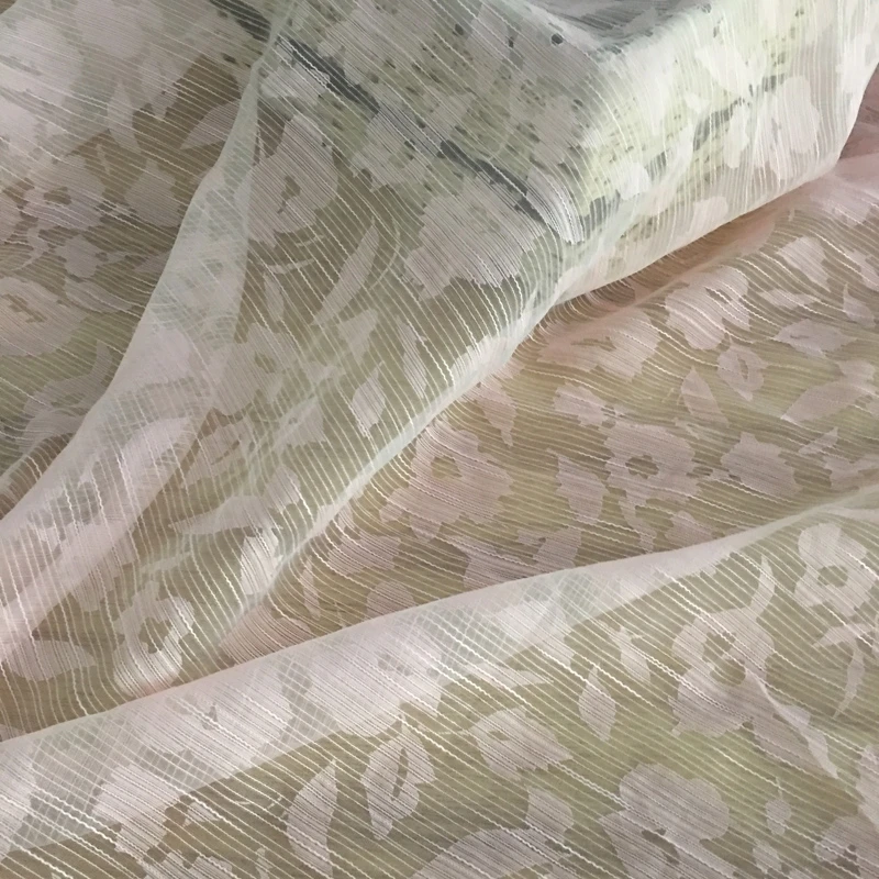 Raw silk fabric silk organza fabric bridal fabric 5mm