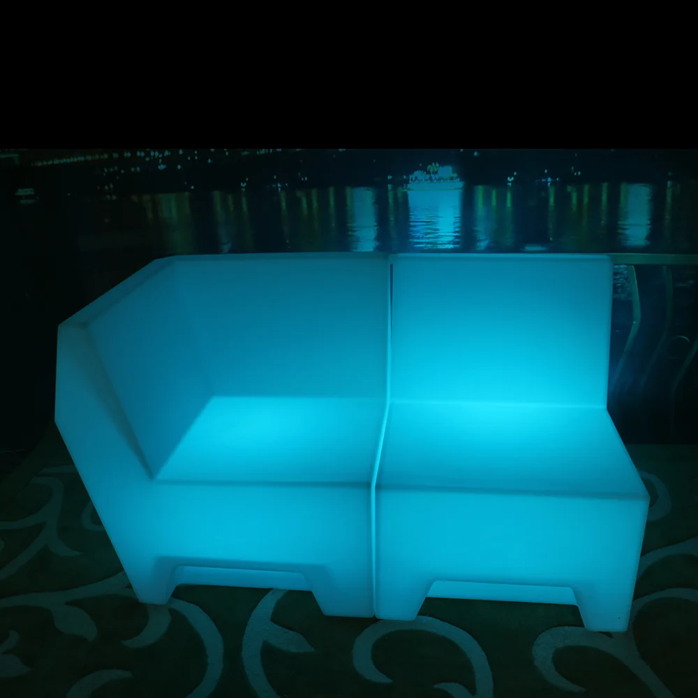 Modern appearance commercial bar nightclub led illuminated lounge couch sofa led glow furniture with 16 colors changing