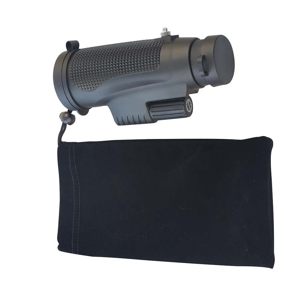 (BM-1023)High definition 10X42 long range Outdoor Pocket Handheld Compact Rubber Eyecups Wide Angle of View Black Monocular