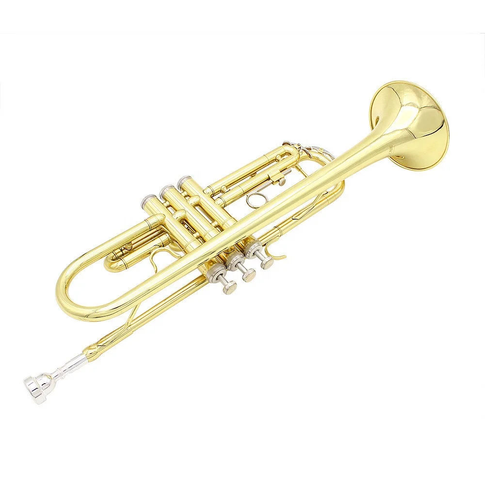 
High quality professional Eb tone gold silver trumpet wind instruments wholesale 