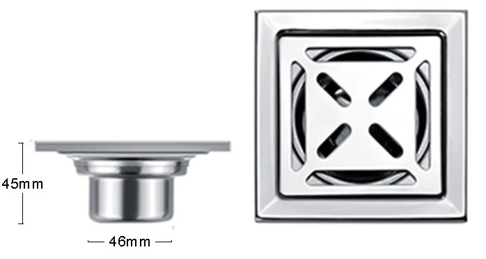 Sanitary ware casting stainless steel bathroom thin cover floor drain trap