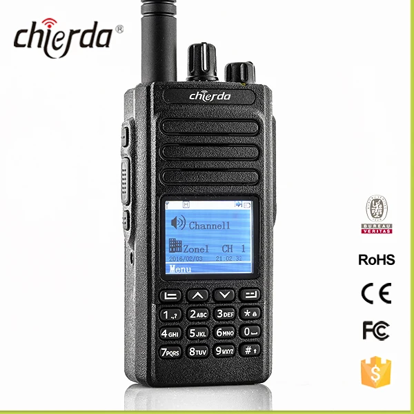 Chierda D3000 2 Слотов TDMA УКВ ПМР Цифровой Walkie Talkie с Текст Сообщения