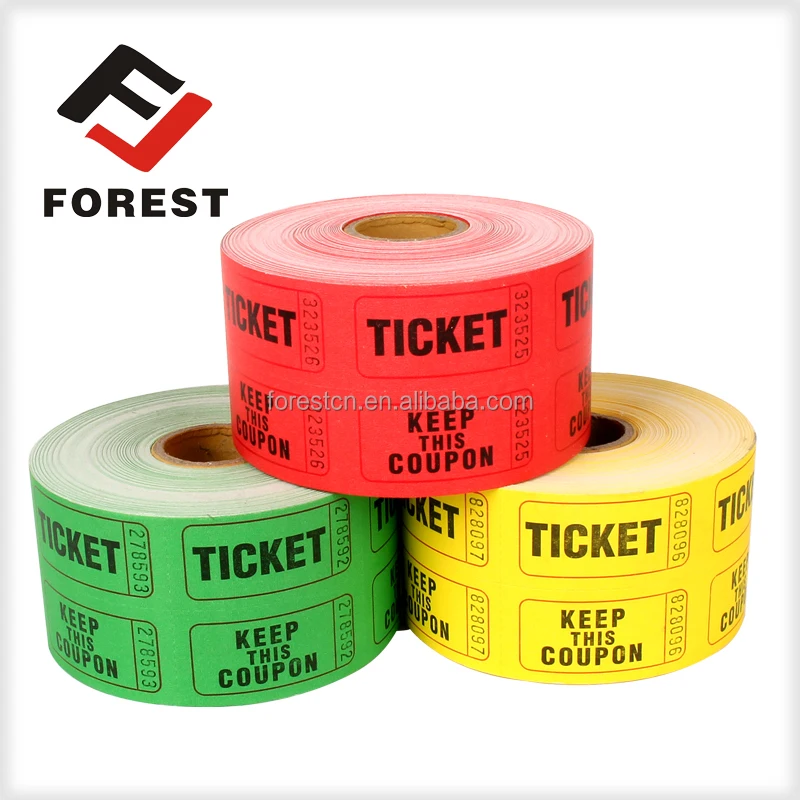 Supply raffle tickets, lottery ticket printing