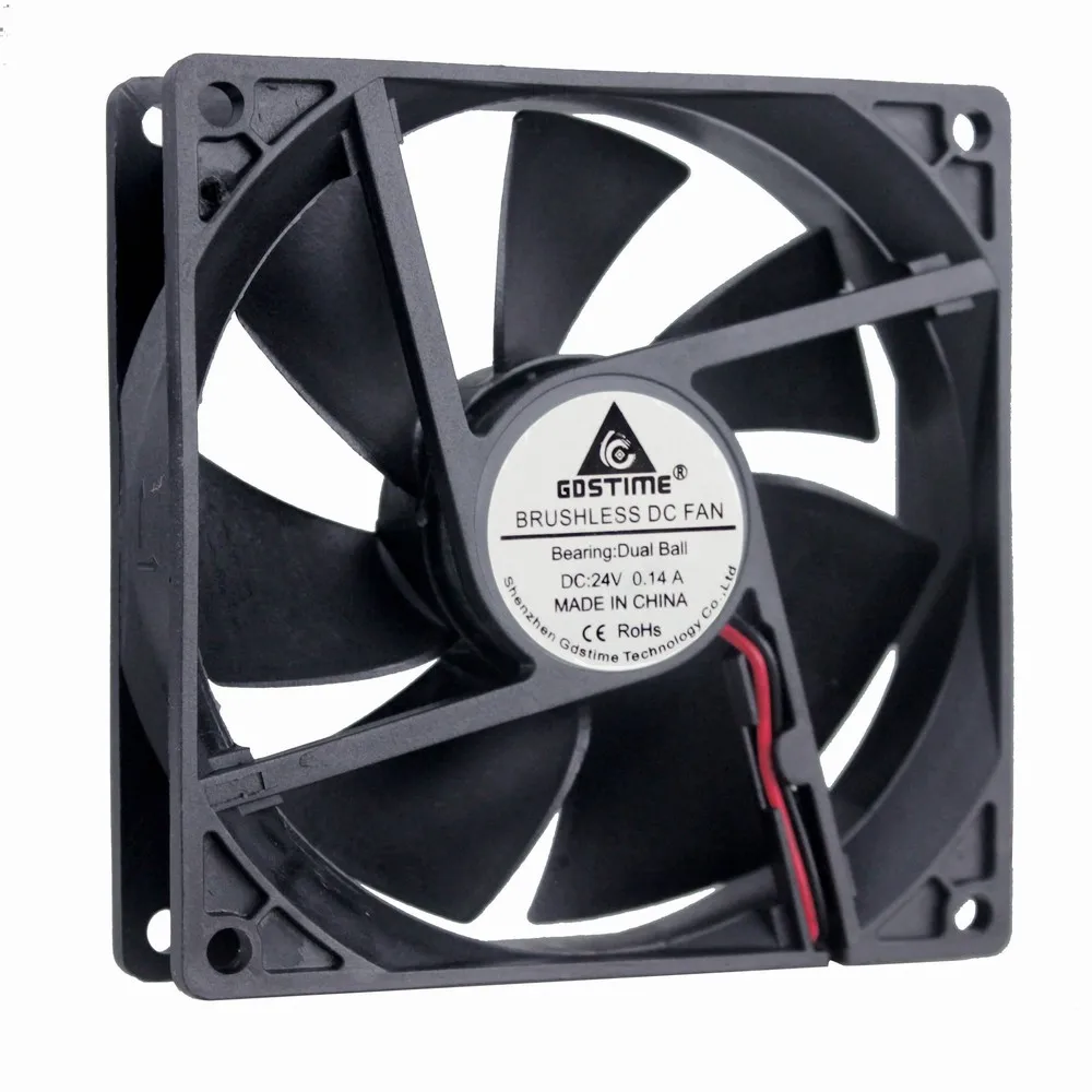 Gdstime GDA9225 DC 24V 92x92x25mm 92mm 90mm 9cm Dual Ball Bearing  Axial Exhaust Cooler Brushless Cooling Fan