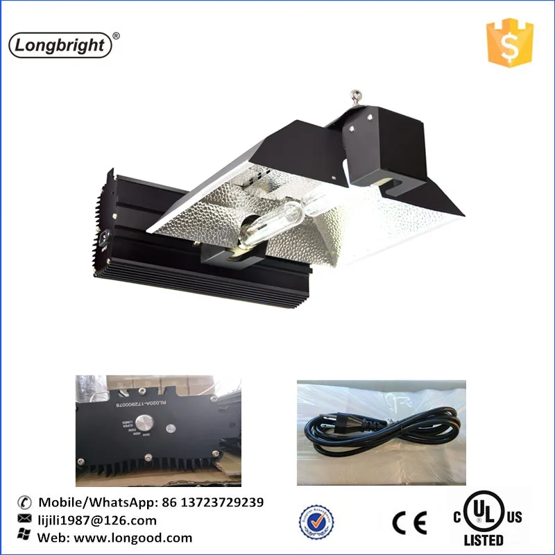 Hydroponics high quality 95% reflective ALANOD knob dimming rj port controllable cmh ballast dual 315w 630w grow light dimmable