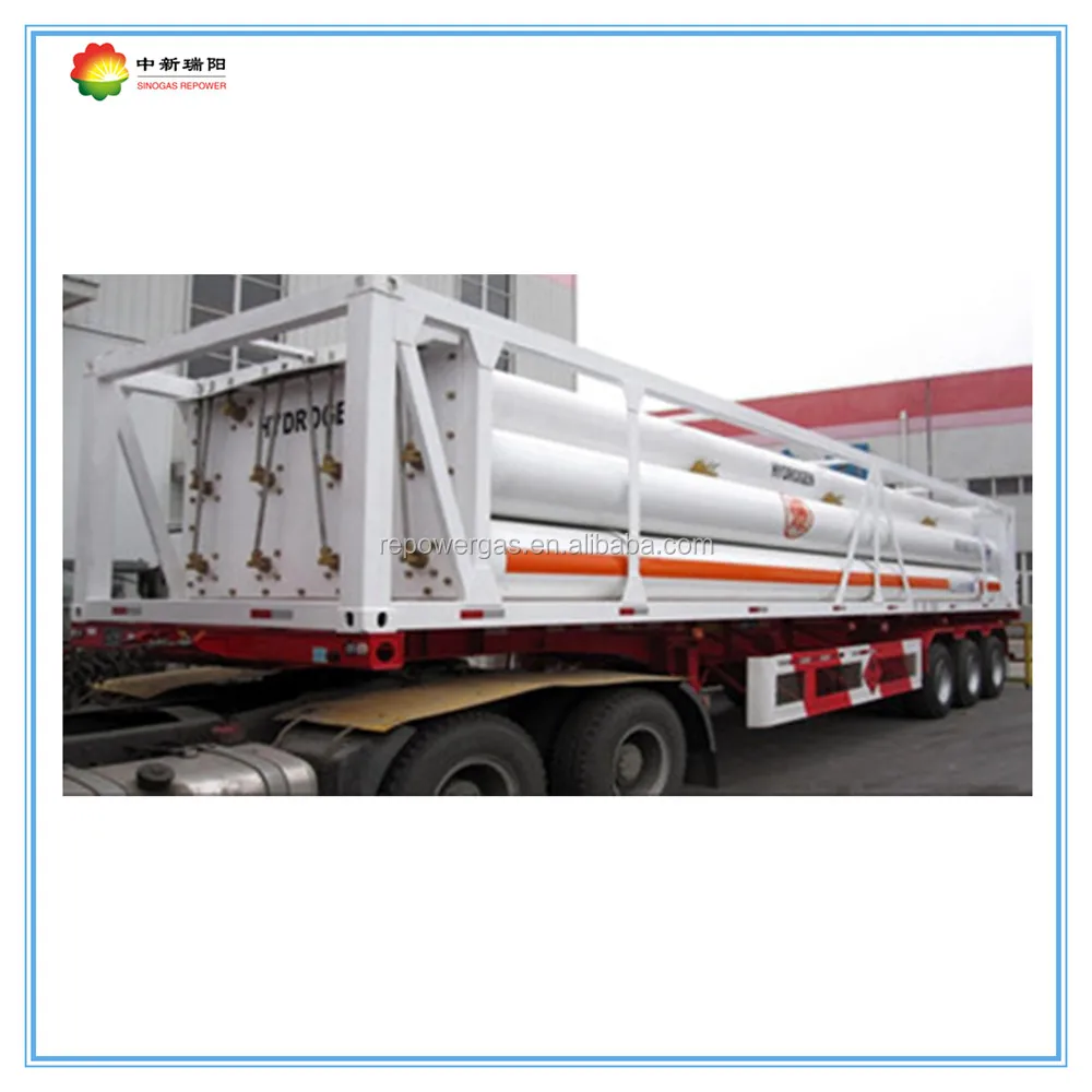 
China manufactured BV certificate 3 axle 9 tubes 40ft cng gas tube bundle skid mounted container 