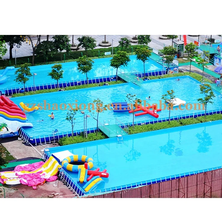 Inflatable Floating Water Game Water Obstacle Course In Sea Or Pool Metal Frame Swimming Pool China Factory Price For Sale