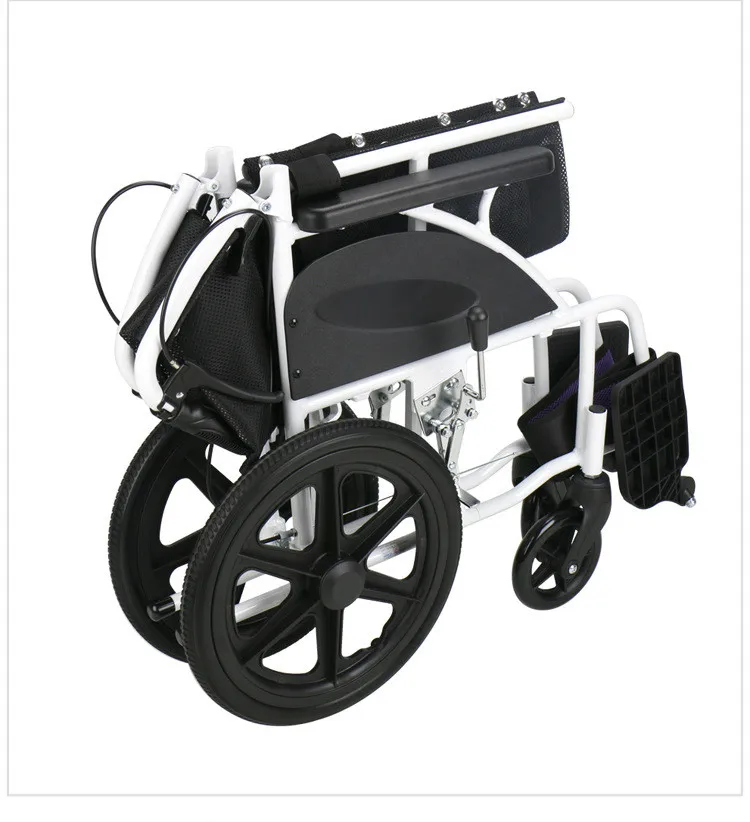Durable Self Folding Commode Wheelchair with Footrests for elderly