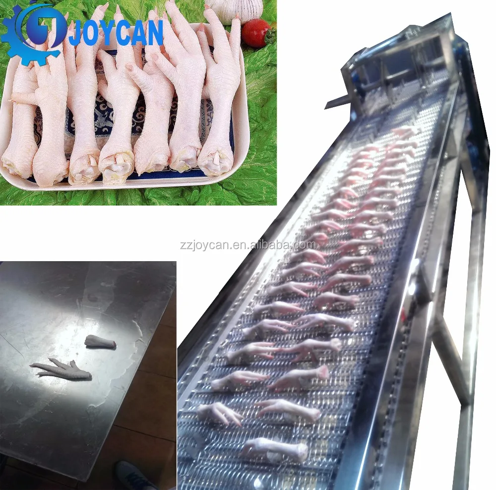 Professional Chicken claw production line include Chicken Claw Cleaner Paws Processing Plant Chicken Feet Peeling