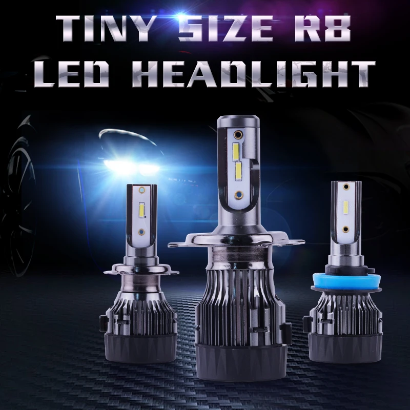 Top quality K8 h7 led bulbs high power car led headlight CSP LED Chip 6000k car headlight bulbs for cars