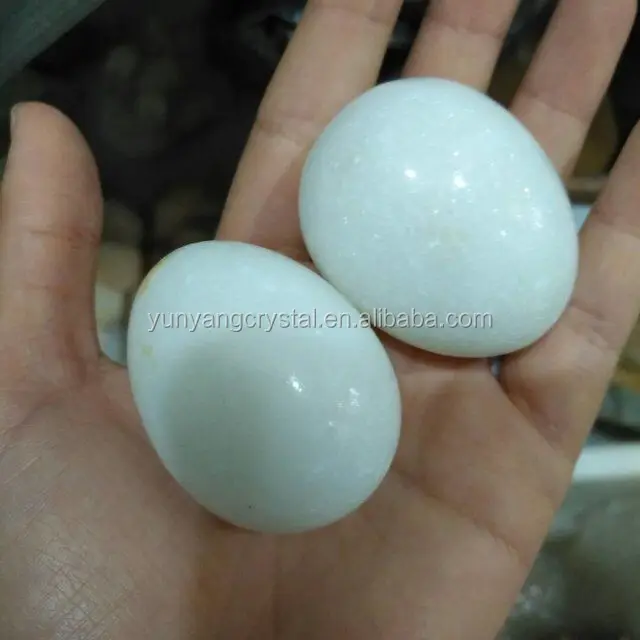 Natural white jade stone eggs wholesale price crystal stone eggs