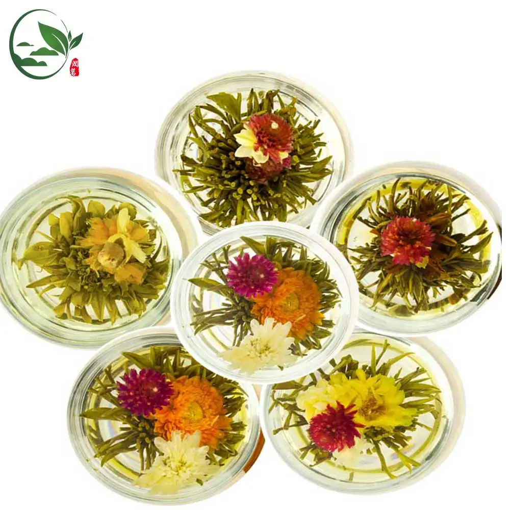 
Artistic Blooming Tea Hua Hao Yue Yuan Lychee Ball Jasmine Tea Balls 