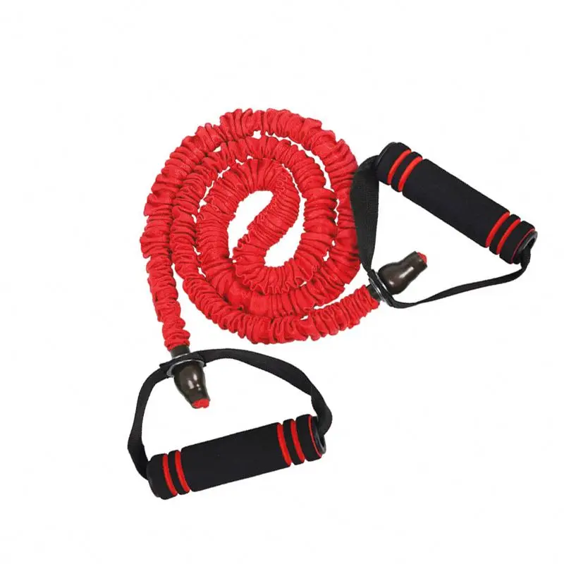 Resistance Tubes With Heavy Duty Protective Nylon Sleeves Anti-Snap 11 Pieces Set Waist Resistance Bands