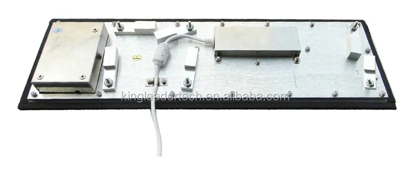 Metal kiosk keyboard with trackball and USB/PS2 interface