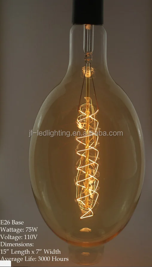 Large Global Edison Incandescent Bulb 20W/40W/60W 200MM