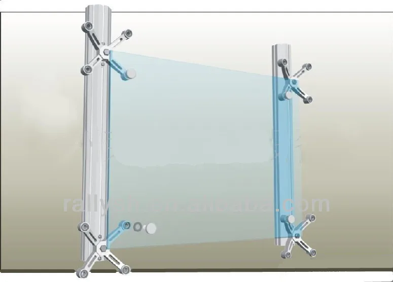 heavy duty glass spider, glass wall connector, glass curtain holders