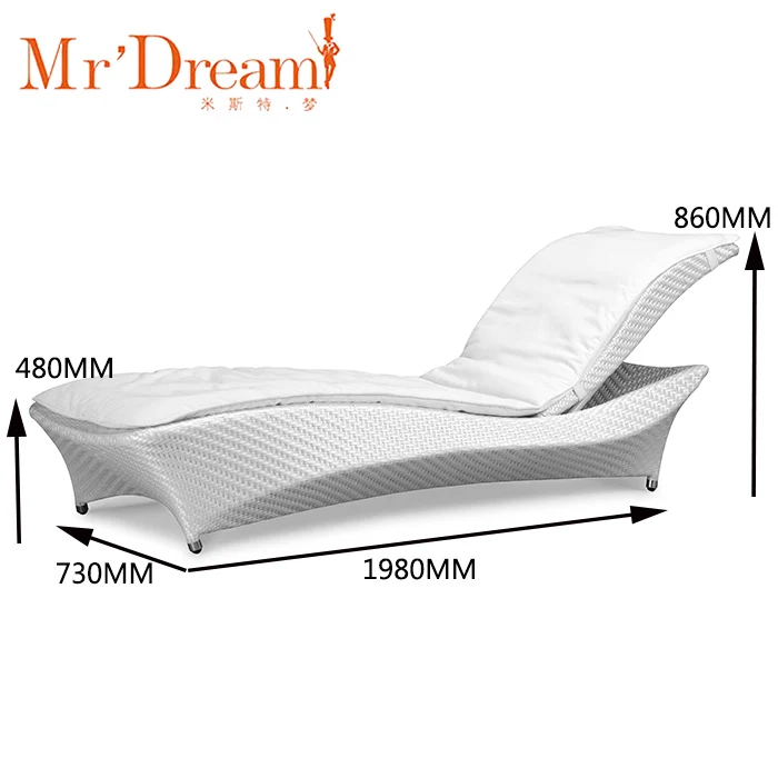 hot sale pool chair garden rattan furniture outdoor chaise sun lounger