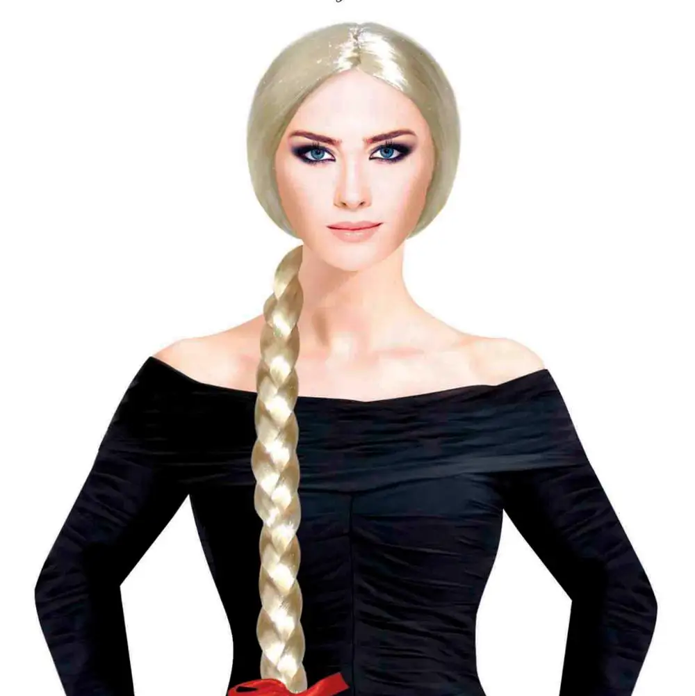 Женский карнавальный вечерний косички для школьниц блонд экстра длинный Плетеный