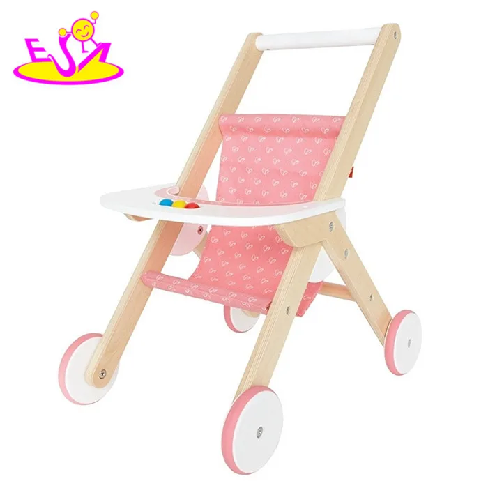 Hot selling Pretend play Wooden Doll Furniture Doll Bunk Bed with Storage Box W06B035