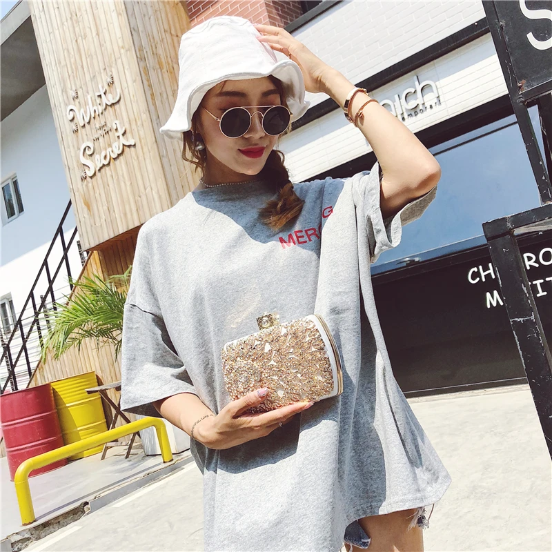 new fashion lady clutch bag latest styles women bling clutch purse factory price rhinestone evening bags