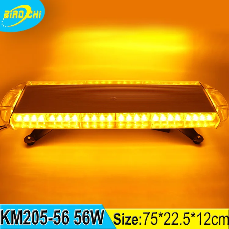 56 Вт 75 см трафика предупреждающий световой янтаря Трафик Советник вспышки света бар для полиции грузовики