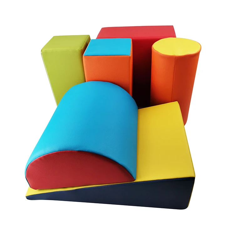 Anti-Fade indoor kids soft foam climbing toys slide for toddlers