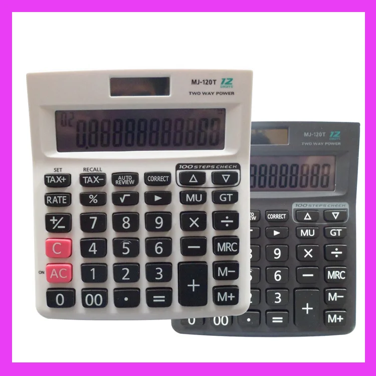 Best Quality Promotional 12 Digit Desktop 100 Steps Check Correct TAX Calculator