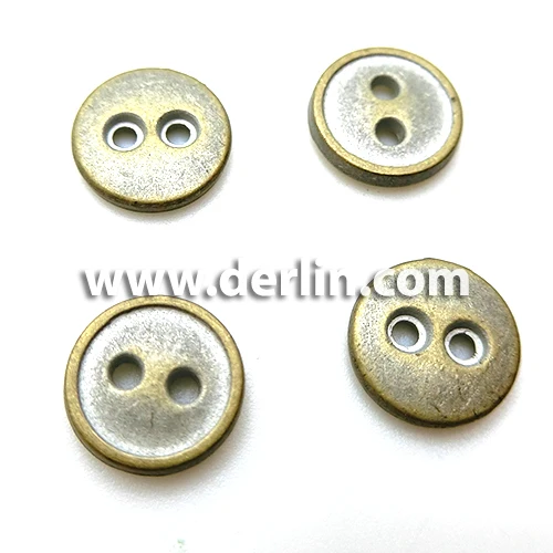 Anti brass tin vintage jean jacket fashion style four hole button