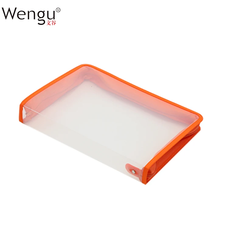 
Brand Printing Company Wholesale High Quality Transparent Pp Twill Zipper Stationery Holder 