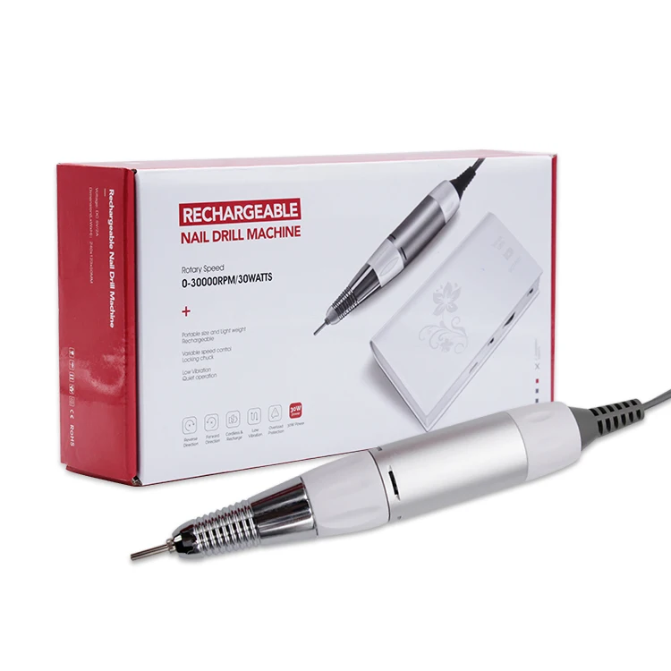 Private Label Portable Cordless Battery Rechargeable 30000rpm Electric Nail