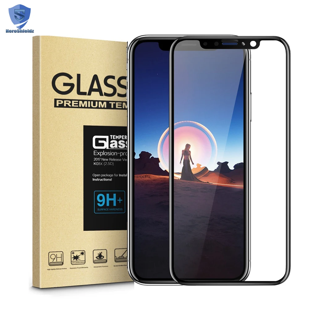 Wholesale Premium Quality For iPhone XS Screen Protector Tempered Glass, 9H 5D Full Coverage Glass Cover For iPhone XS No bubble