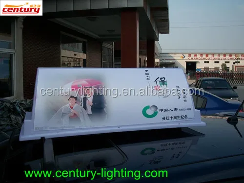 China Manufacturer lighted taxi roof sign