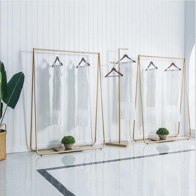 Стойка Gloden в европейском стиле элегантный дизайн стойка для демонстрации одежды напольная платьев магазинов стойки