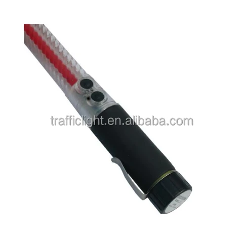 Red and Blue LED traffic wand can use as tactical baton