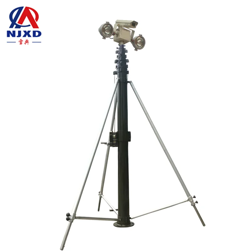 Xuedian 6m  telescopic mast with manual mechanical winch ham radio tower