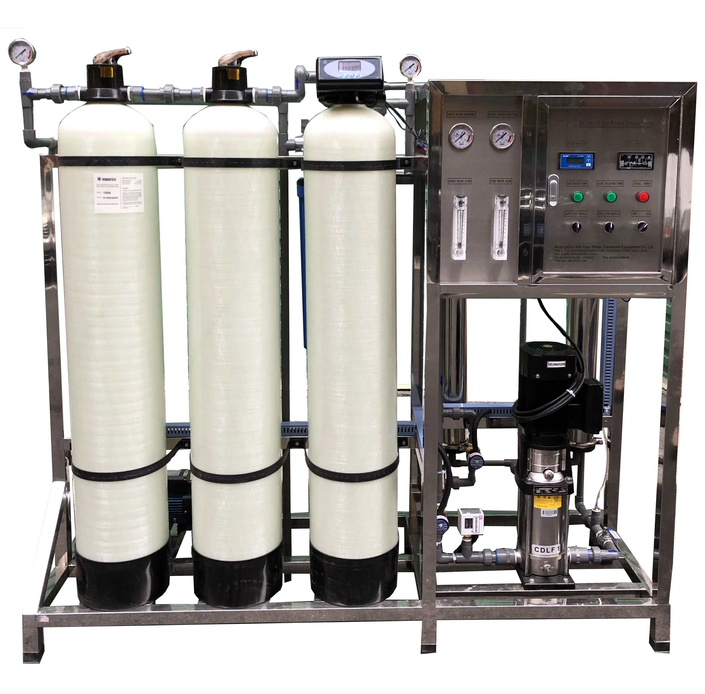 500LPH Mineral Water Filtration Filter RO Electrodialysis Equipment Battery Reverse Osmosis System Treatment Plant
