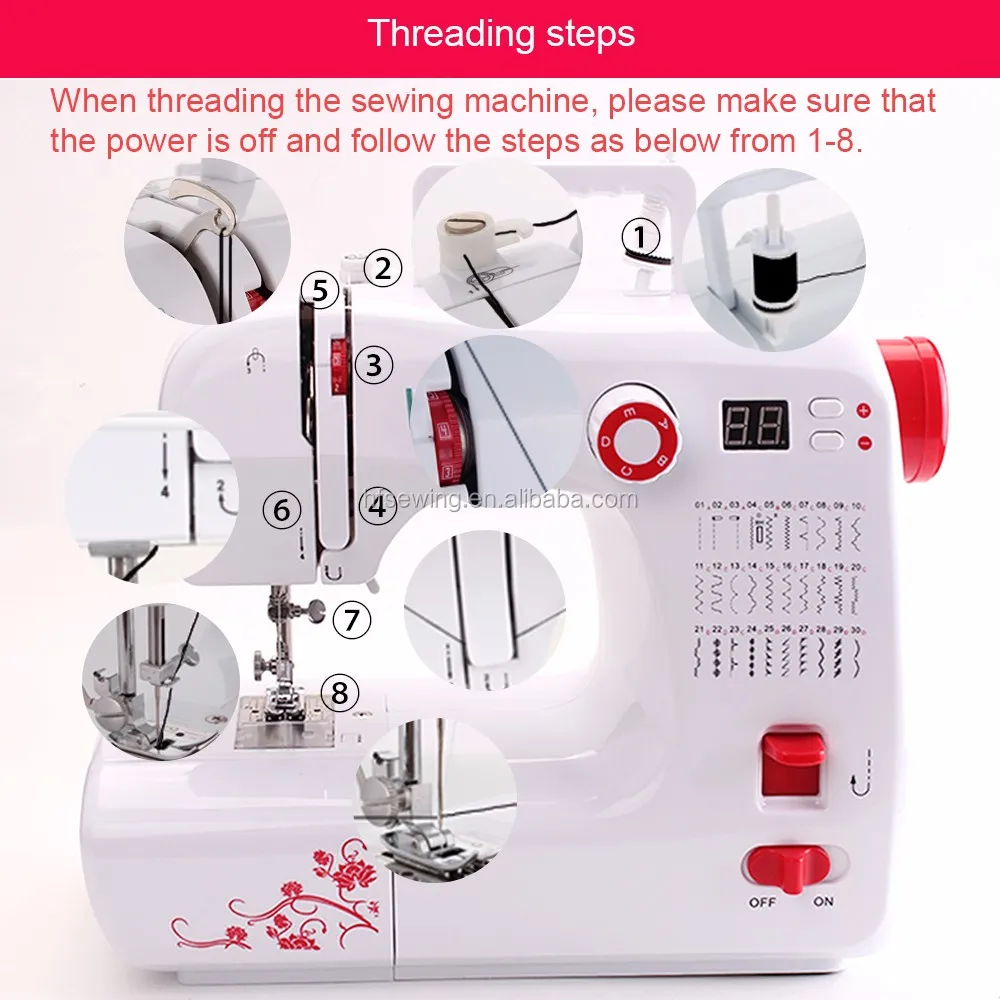 VOF FHSM702 Высококачественная компактная швейная машина с цифровыми кнопками для кожаных сумок, бытовая Компьютеризированная швейная машина для тяжелых условий эксплуатации