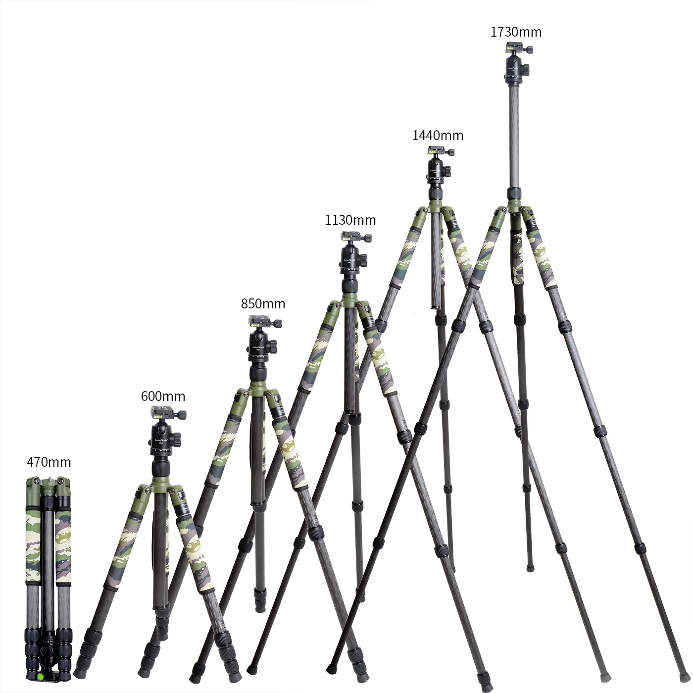
XILETU T284C+FB1 Professional Flexible Carbon Fiber Camera Tripod Camo hunting Tripod Stand 