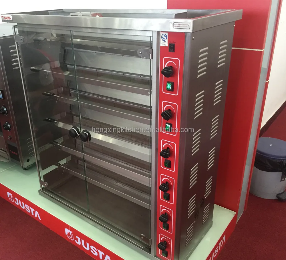 
Mexico chicken rotisserie machine/gas stainless steel rotisserie/restaurant horizontal rotisserie 