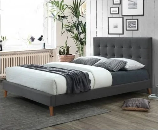 
 Современная домашняя кровать, современная ткань большого размера, Бархатная обивка кровати  