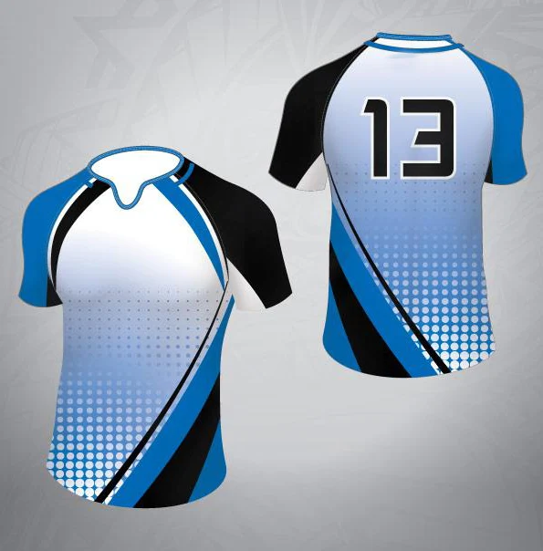 100% polyester quick dry customized rugby jersey sets for school and club