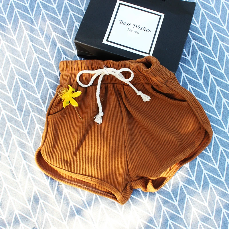 
Wholesale ribbed cotton baby clothes summer young boys wearing panties baby pants baby pants shorts 