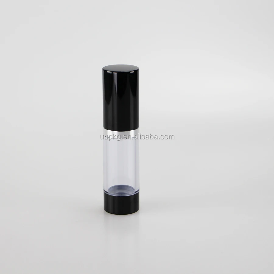 Good quality Luxury aluminum airless bottle with twist cap with brightning shoulder