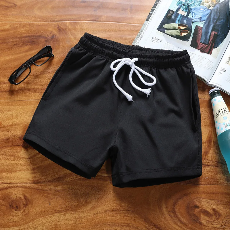 
Large Size Summer Beach Shorts Solid Color Casual Sports Running Couple Shorts 