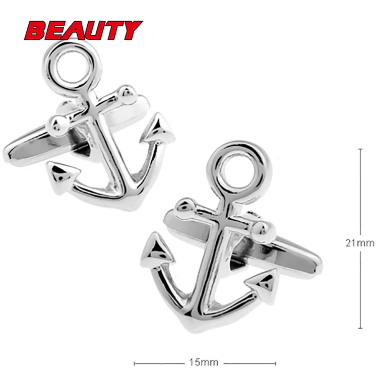 Якорь форма запонки летию сувенир мужские запонки