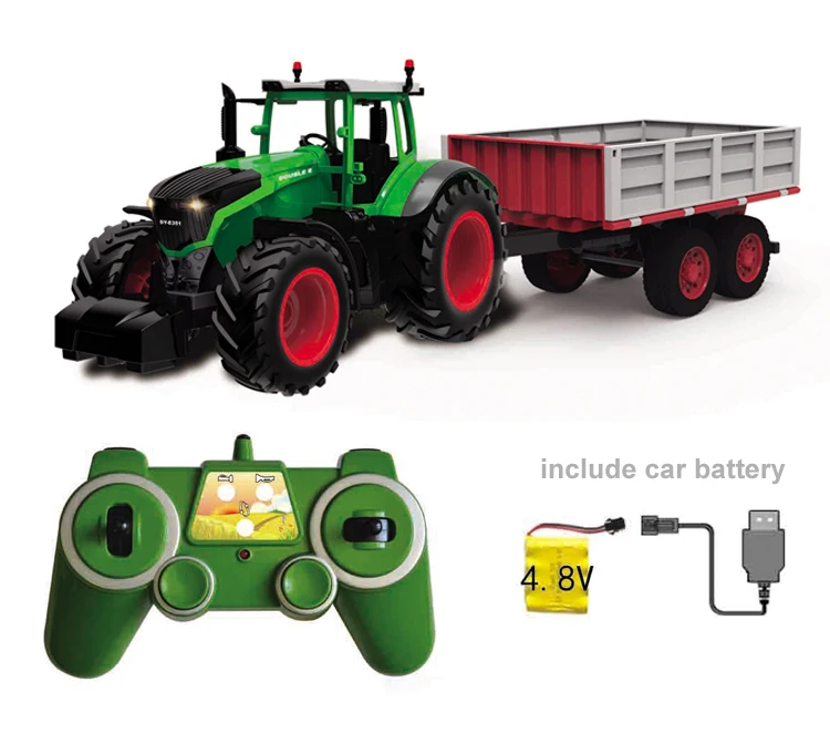 Manufacturing 1/16 farm tractor dump truck rc car toy with light sound